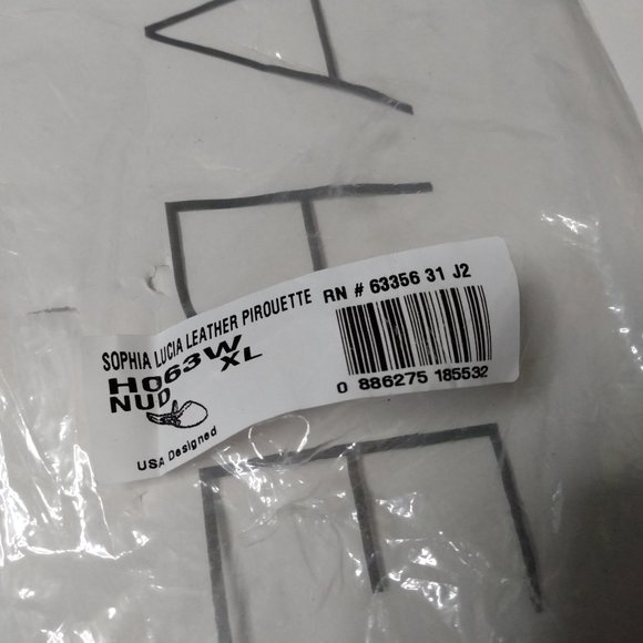 Capezio Sophia Lucia Leather Pirouette Lyrical Dance Half-Shoes Size XL - Picture 3 of 8